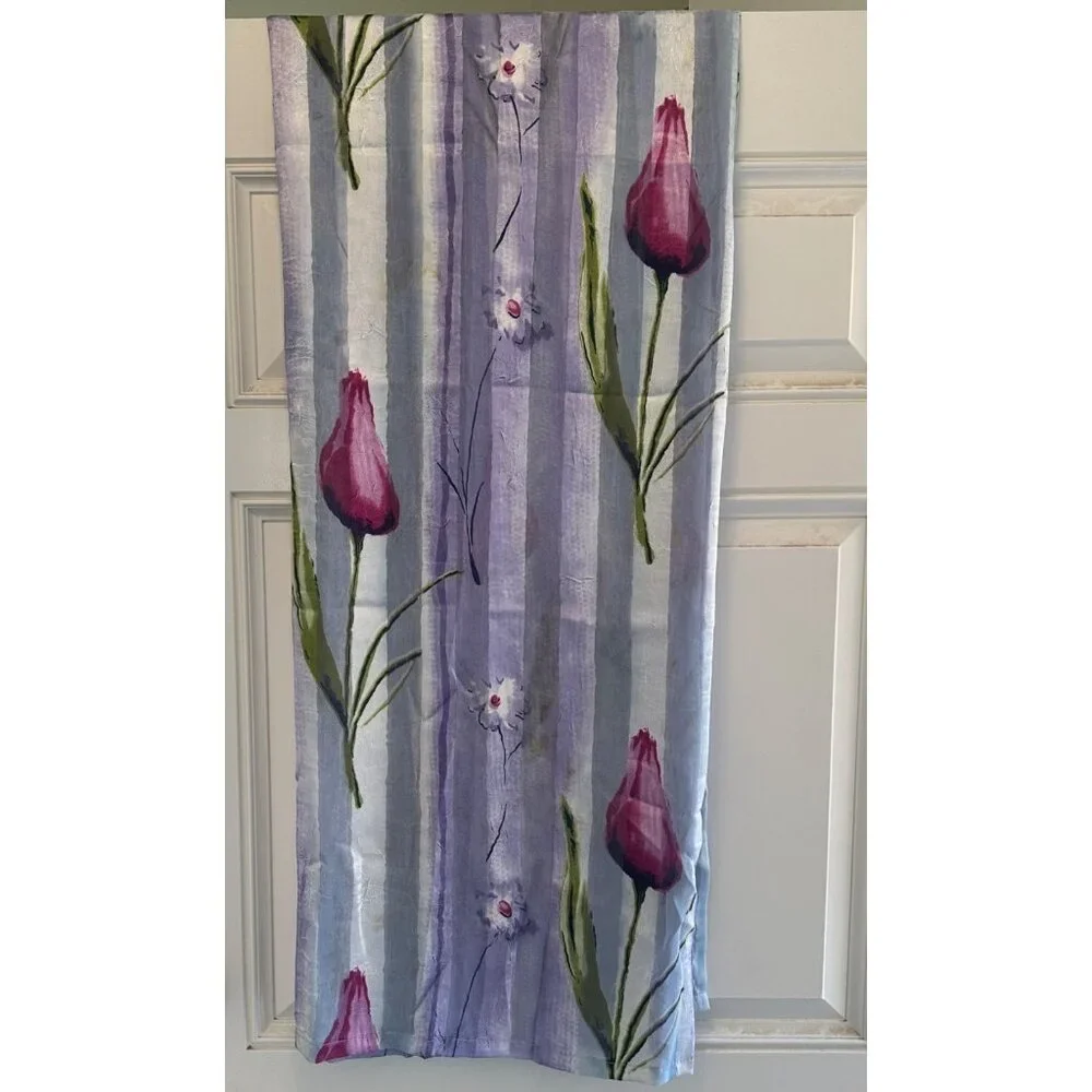 Colorful Shower Polyester Print Curtains Purple Green Pink